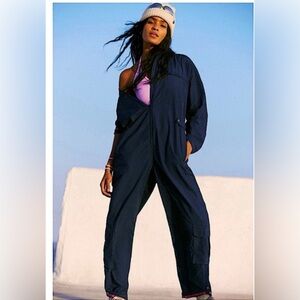 Free people Movement Mesmerize Me Coveralls   Navy